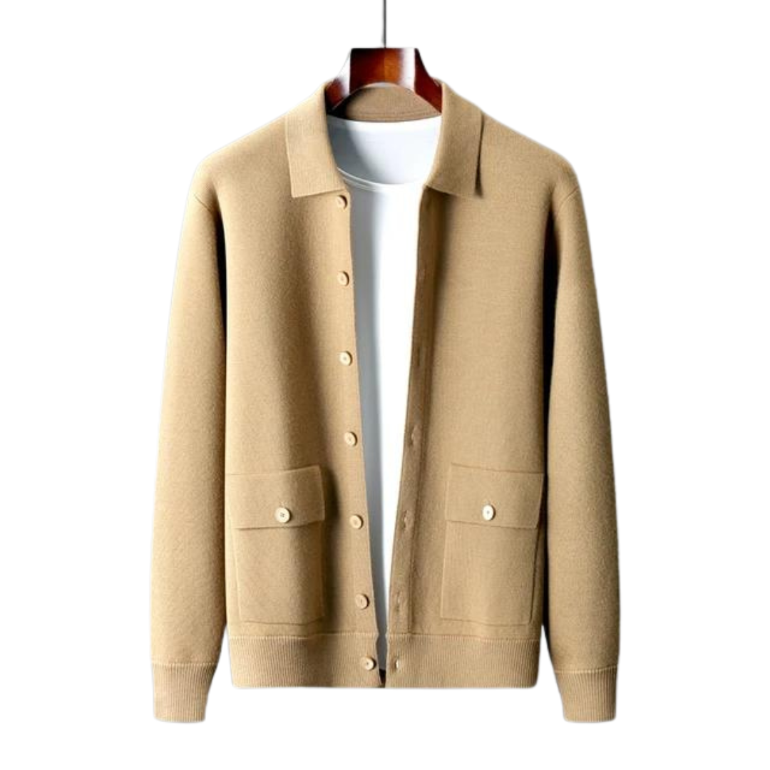Cardigan | Button Front with Patch Pockets