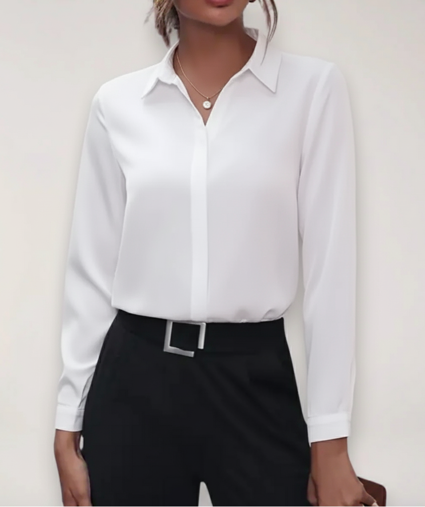 Women’s Long Sleeve Collared Blouse
