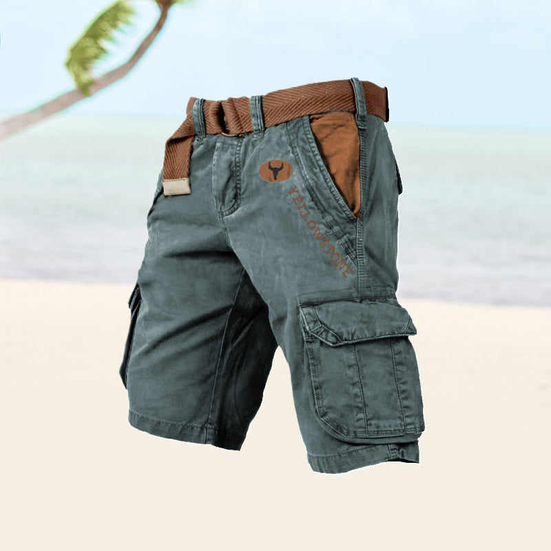 Men’s Belted Cargo Shorts