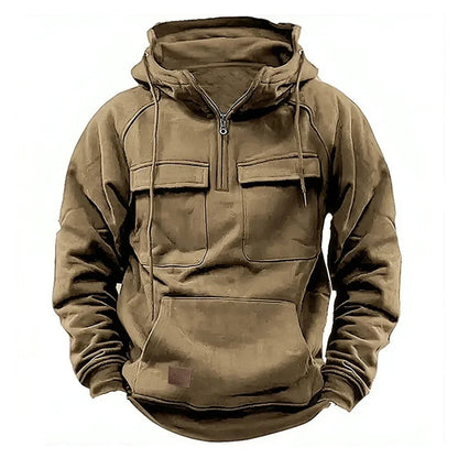 Pullover Hoodie | Half Zip with Front Pockets