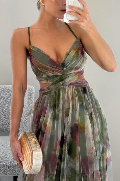 Maxi Dress | Women's Floral Spaghetti Strap