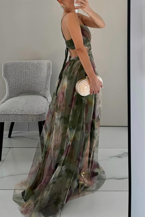 Maxi Dress | Women's Floral Spaghetti Strap