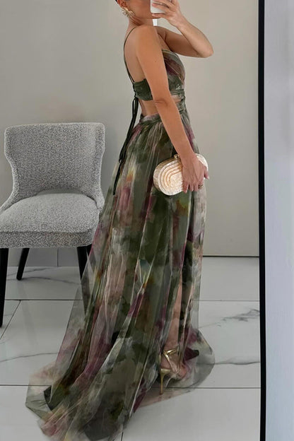 Maxi Dress | Women's Floral Spaghetti Strap
