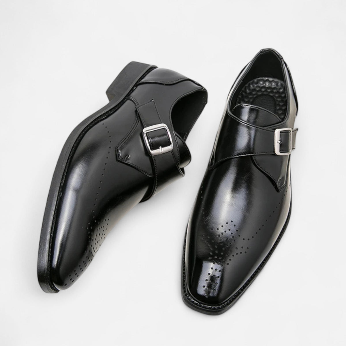 Men’s Dress Shoes | Single Monk Strap Formal Shoes For Weddings And Business