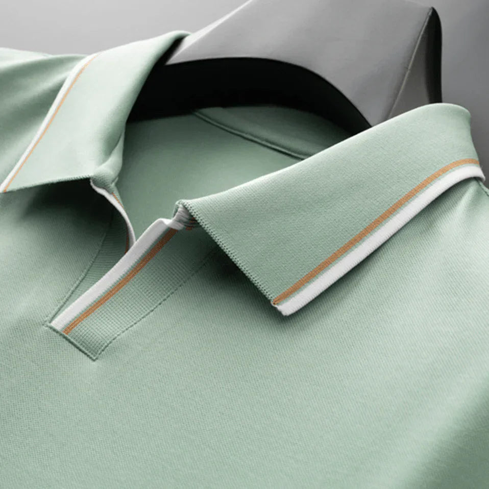 Classic Tipped Collar Polo Shirt