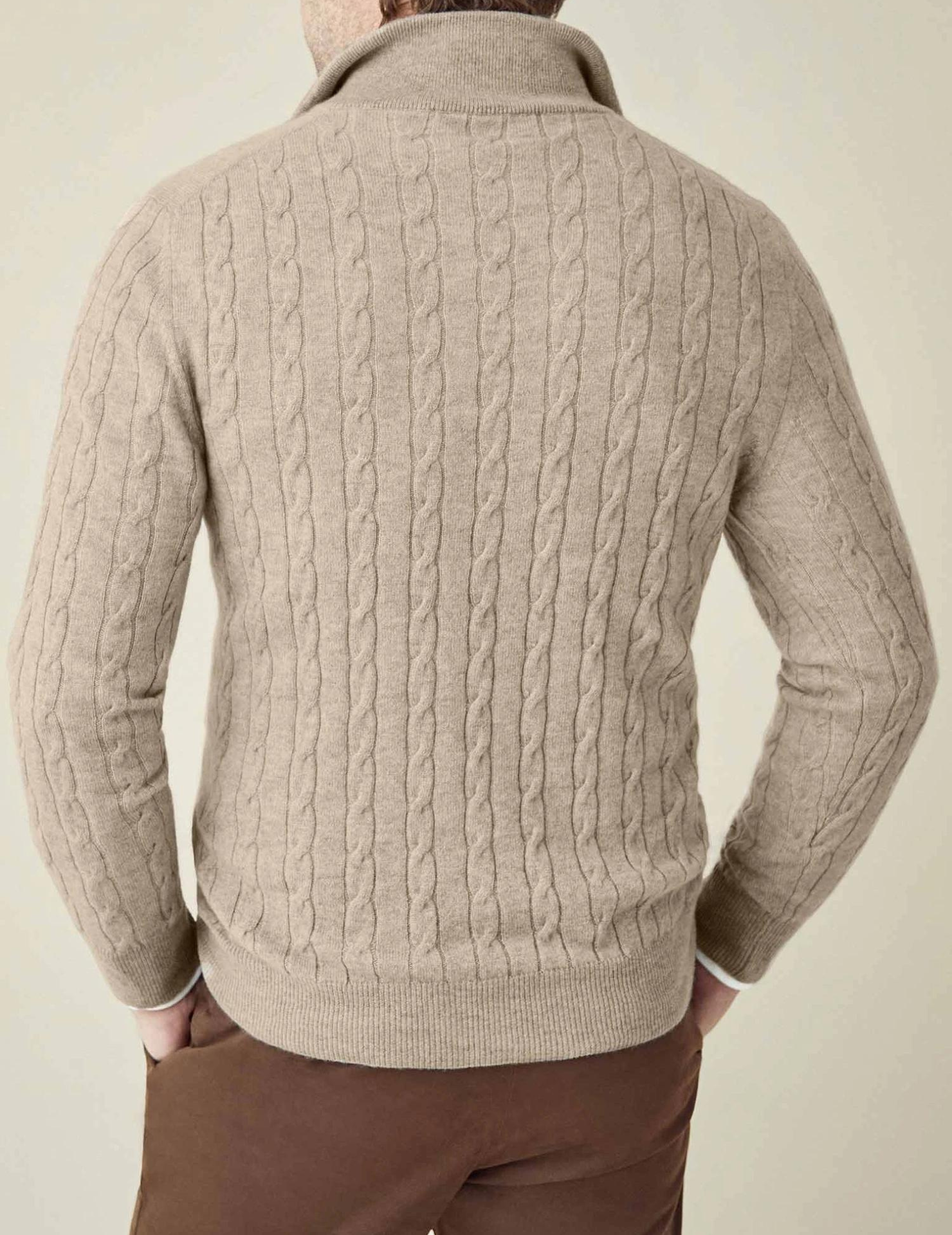 Half Zip Cable Knit Jumper | Classic Fit Pullover