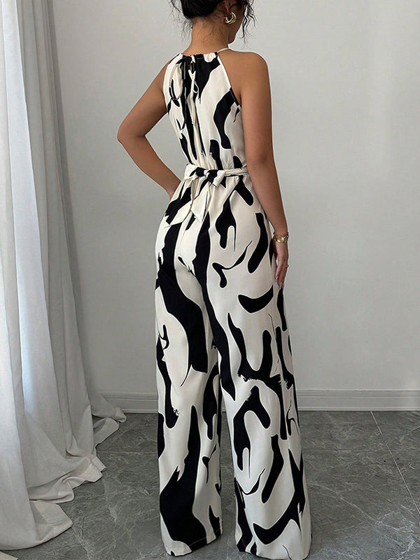 Halter Neck Wide-Leg Jumpsuit