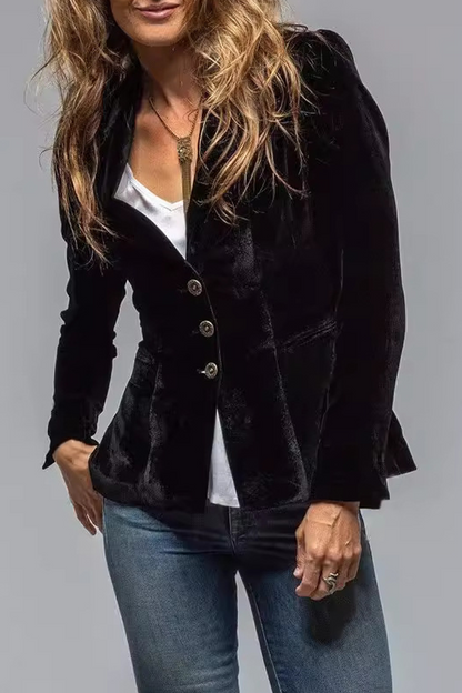 Slim Fit Blazer Jacket | Single Button Classic Style
