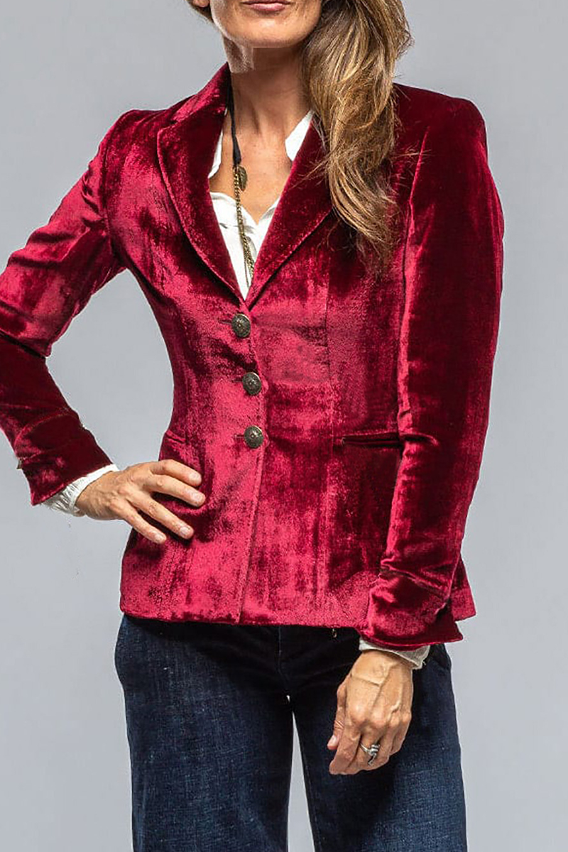 Slim Fit Blazer Jacket | Single Button Classic Style
