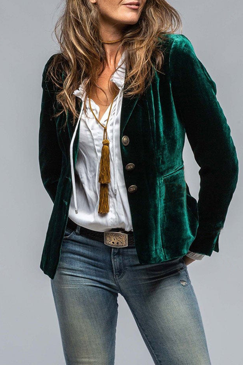 Slim Fit Blazer Jacket | Single Button Classic Style