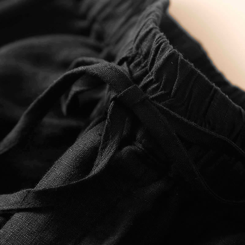 Drawstring Waist Lace Trim Shorts