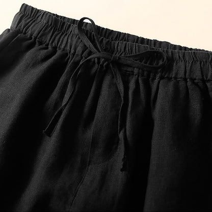 Drawstring Waist Lace Trim Shorts