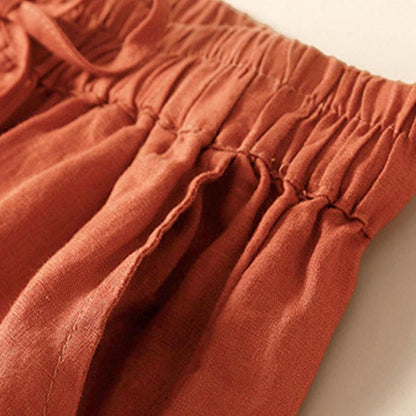 Drawstring Waist Lace Trim Shorts
