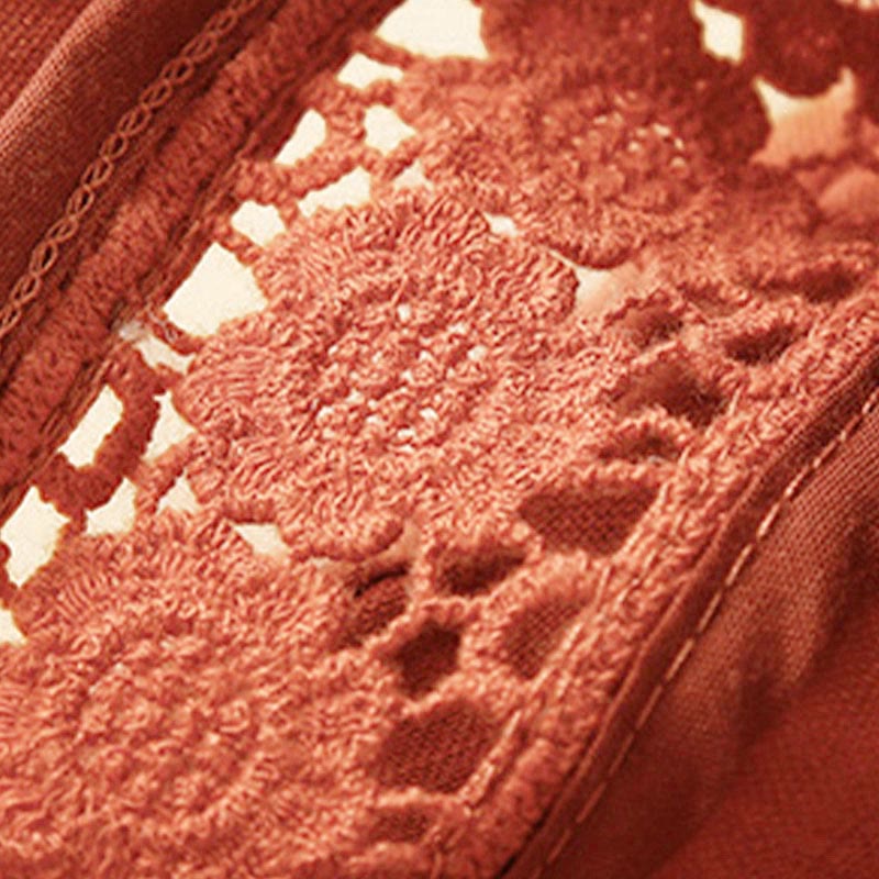 Drawstring Waist Lace Trim Shorts