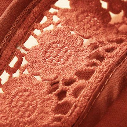 Drawstring Waist Lace Trim Shorts