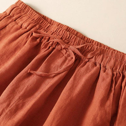 Drawstring Waist Lace Trim Shorts