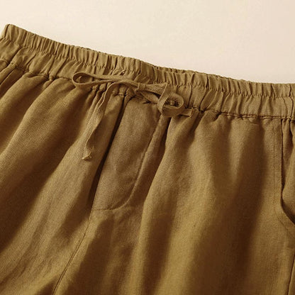 Drawstring Waist Lace Trim Shorts
