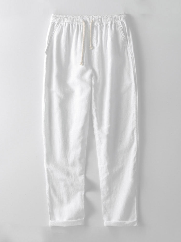 Men’s Linen Band Collar & Trousers Co-Ord
