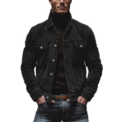 Corduroy Jacket | Button Front Casual Style