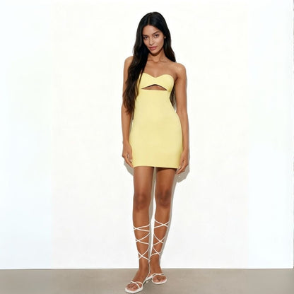 Women's Strapless Cut Out Mini Dress