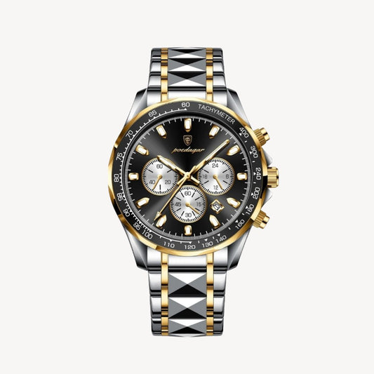 Chronograph Watch Poedagar | Classic Dial with Multi Sub Dials