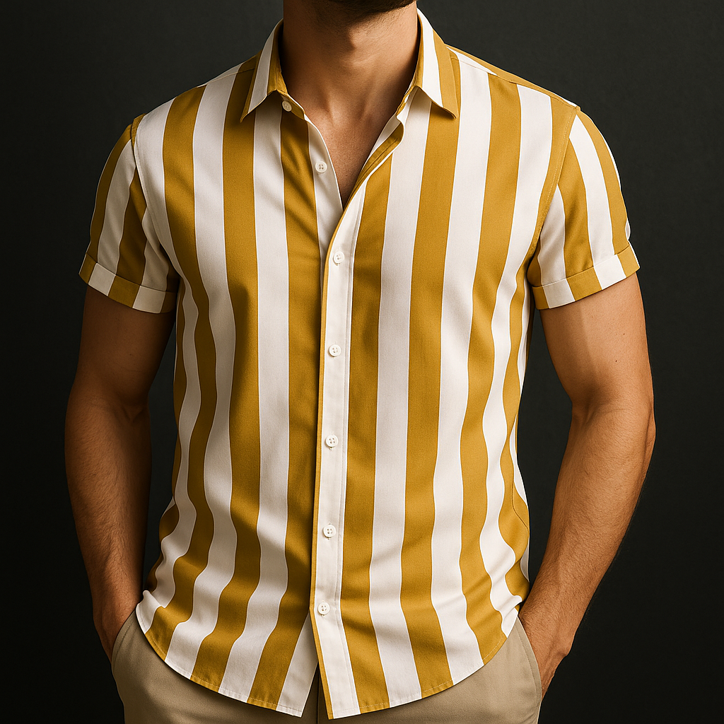 Men’s Classic Striped Short Sleeve Shirt