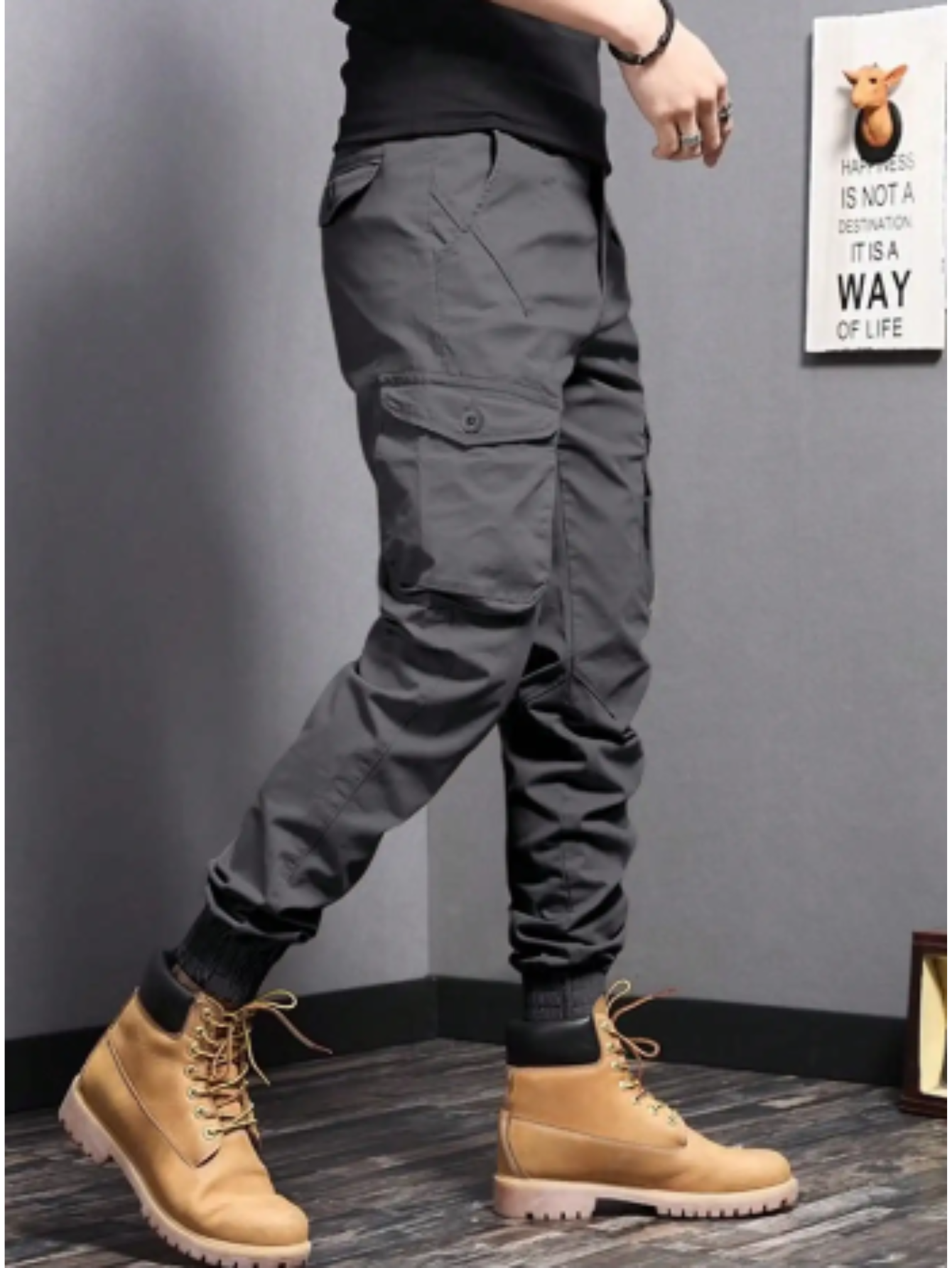 Cargo Trousers | Tapered Fit with Pocket Detail