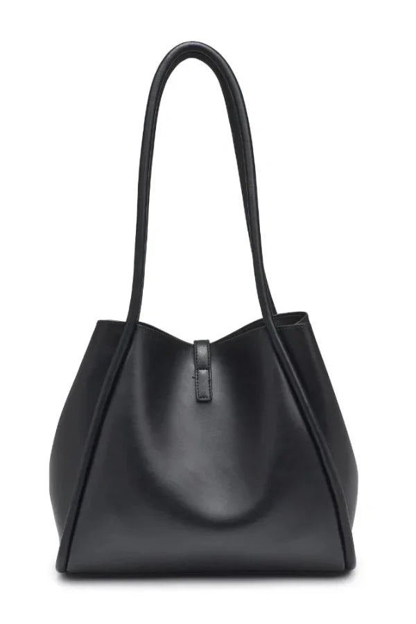Long Handle Pouch Set Leather Tote Bag