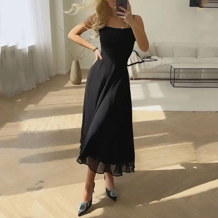 Women's Sleeveless A Line Wedding Guest Midi Dress