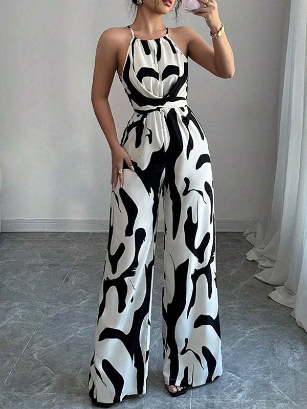 Halter Neck Wide-Leg Jumpsuit