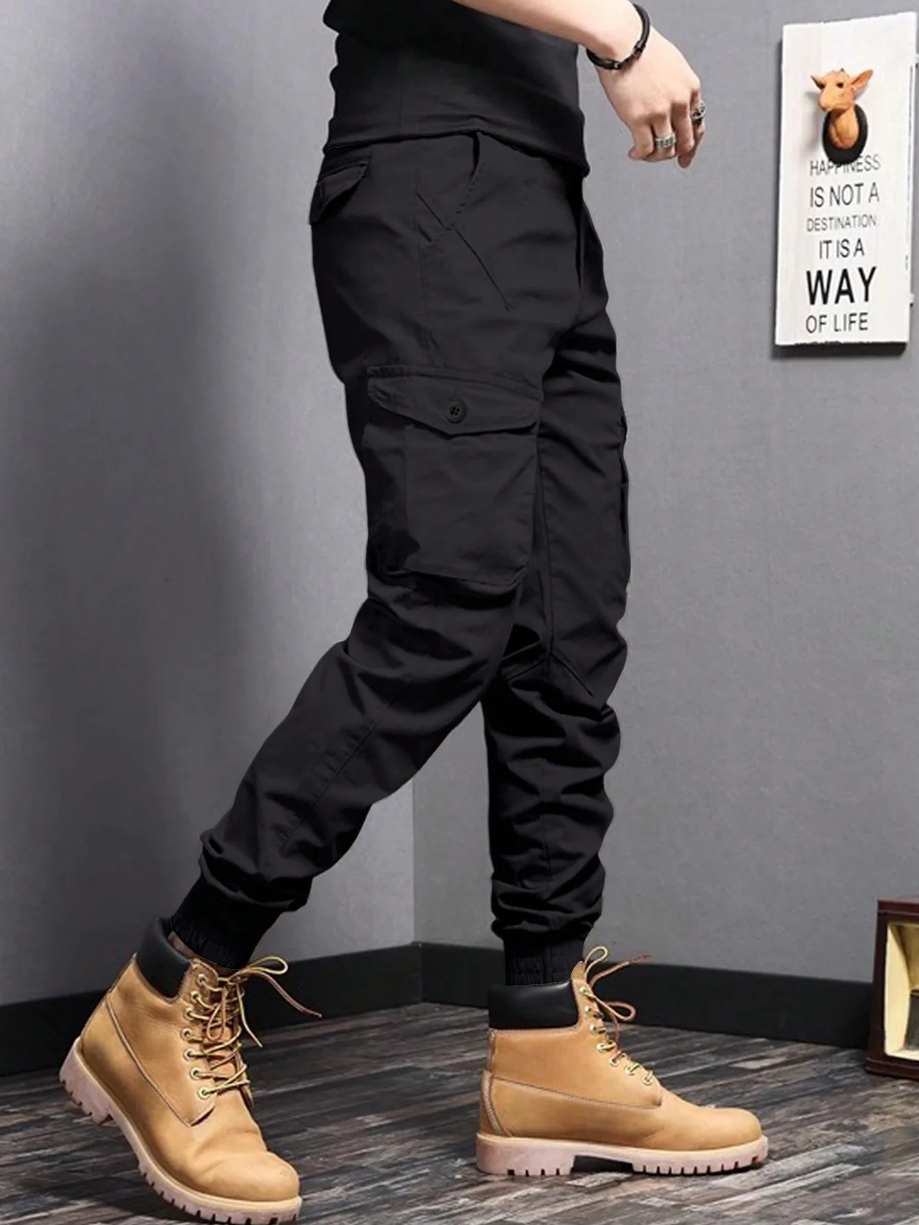 Cargo Trousers | Tapered Fit with Pocket Detail