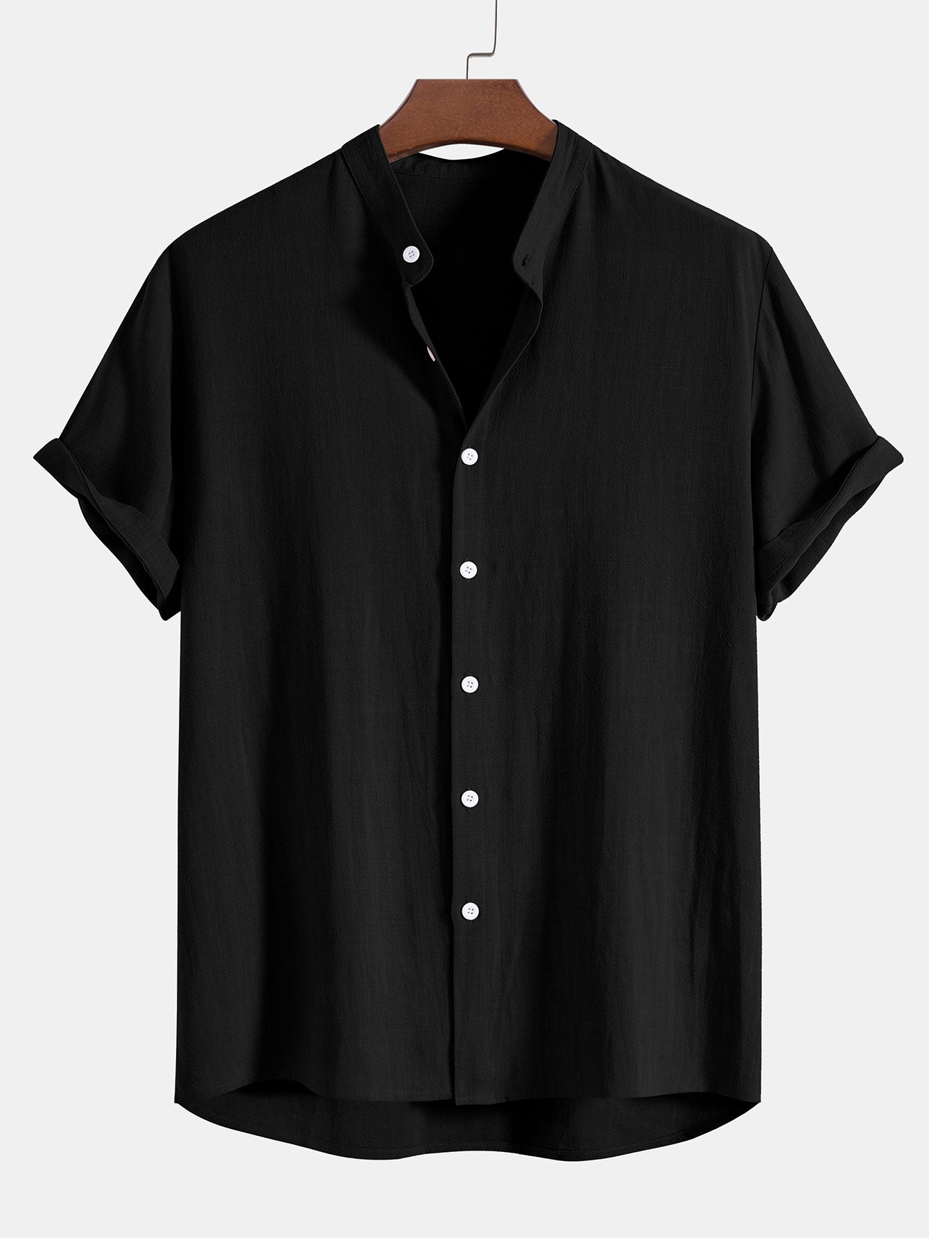 Men’s Linen Band Collar & Trousers Co-Ord