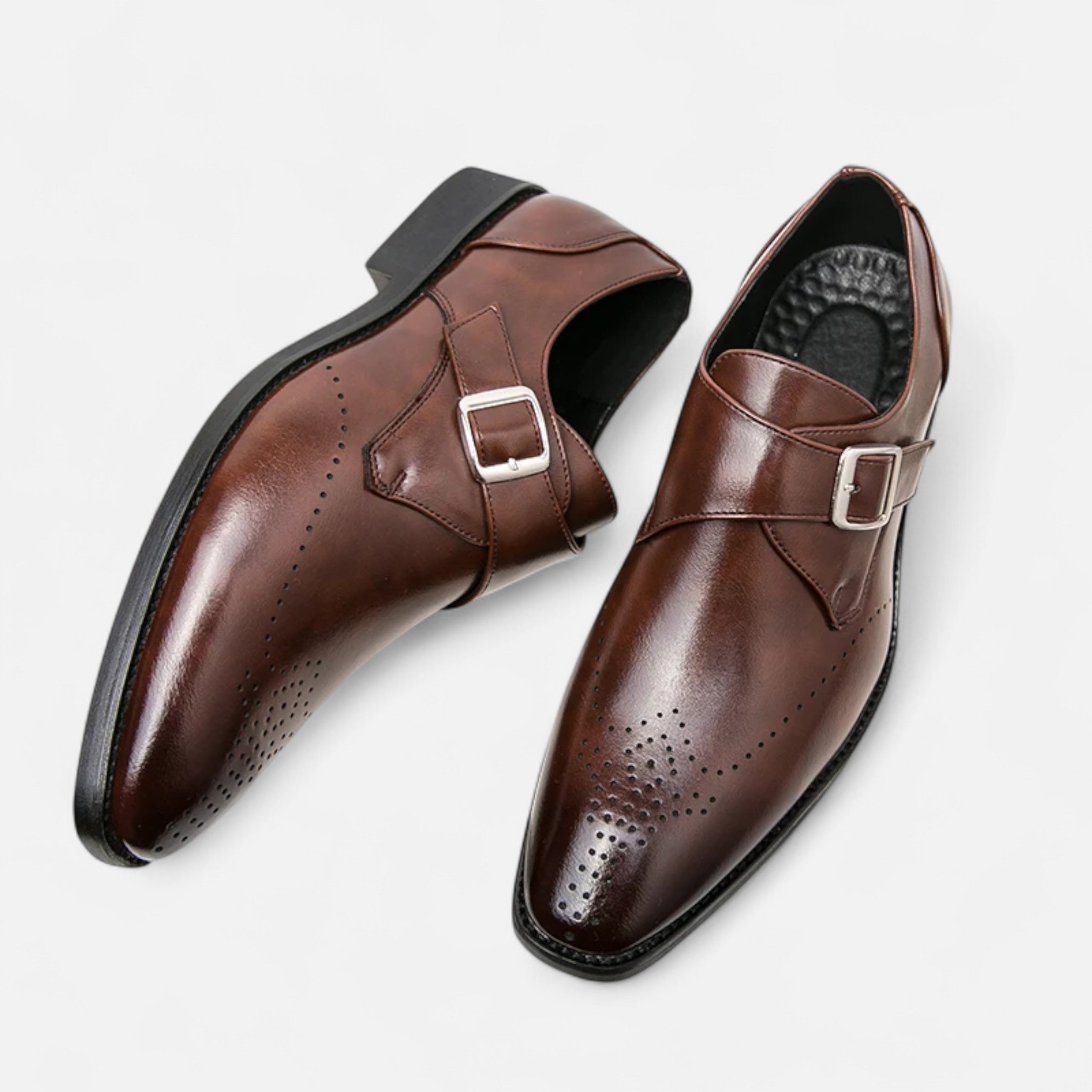 Men’s Dress Shoes | Single Monk Strap Formal Shoes For Weddings And Business