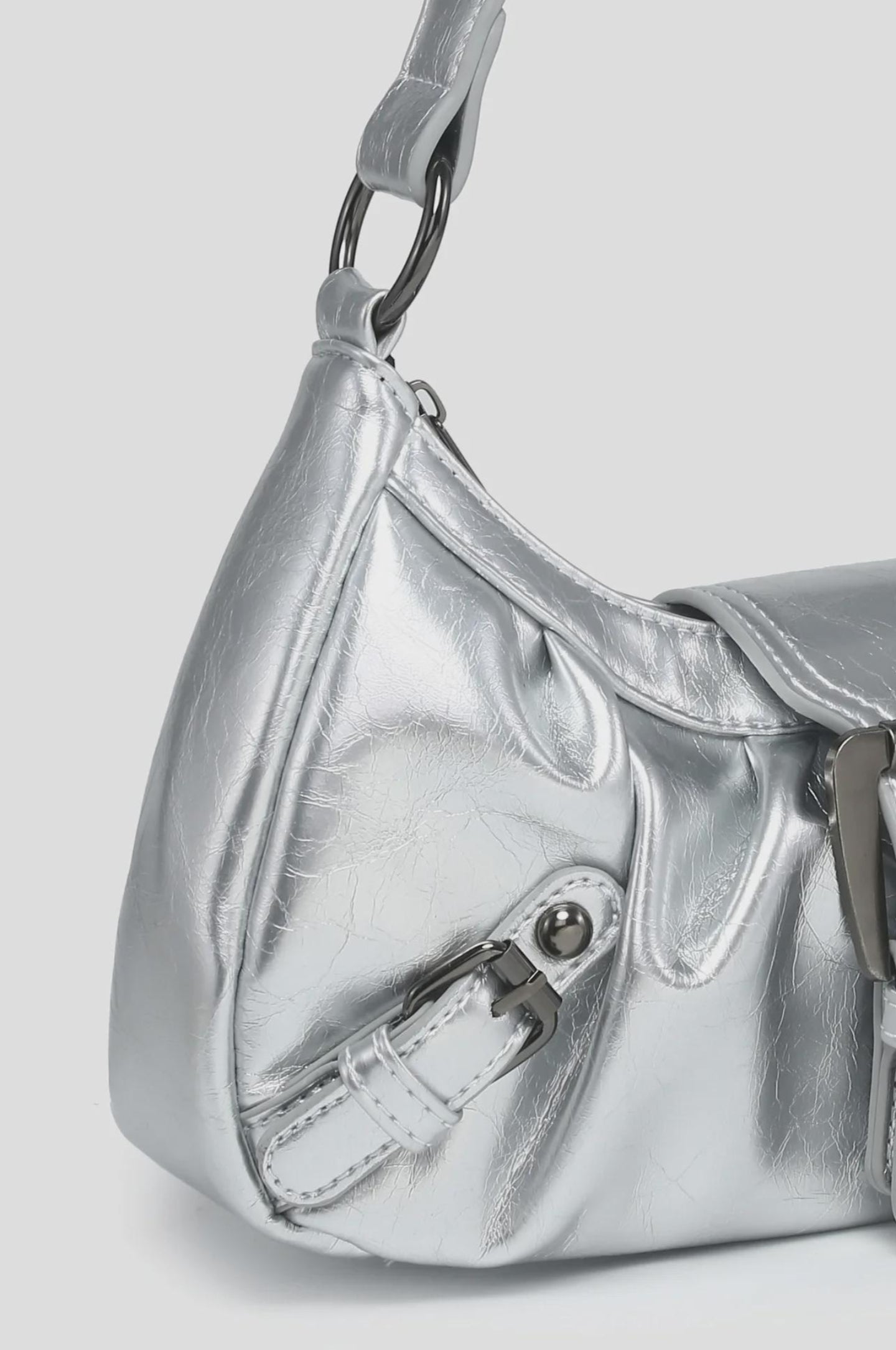 Shoulder Bag | Front Buckle with Structured Shape