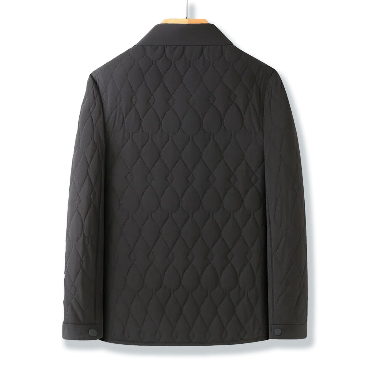 Collared Quilted Jacket Zip Front