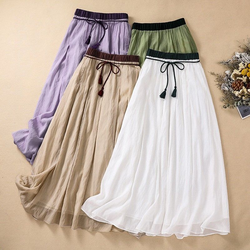 Classic A-Line Maxi Skirt for Women