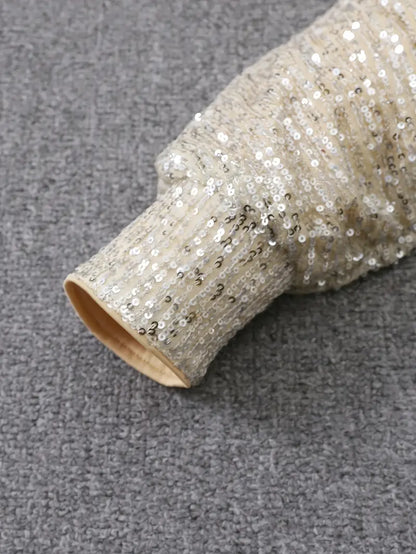 Sequin Mini Dress | Long Sleeve with Relaxed Fit