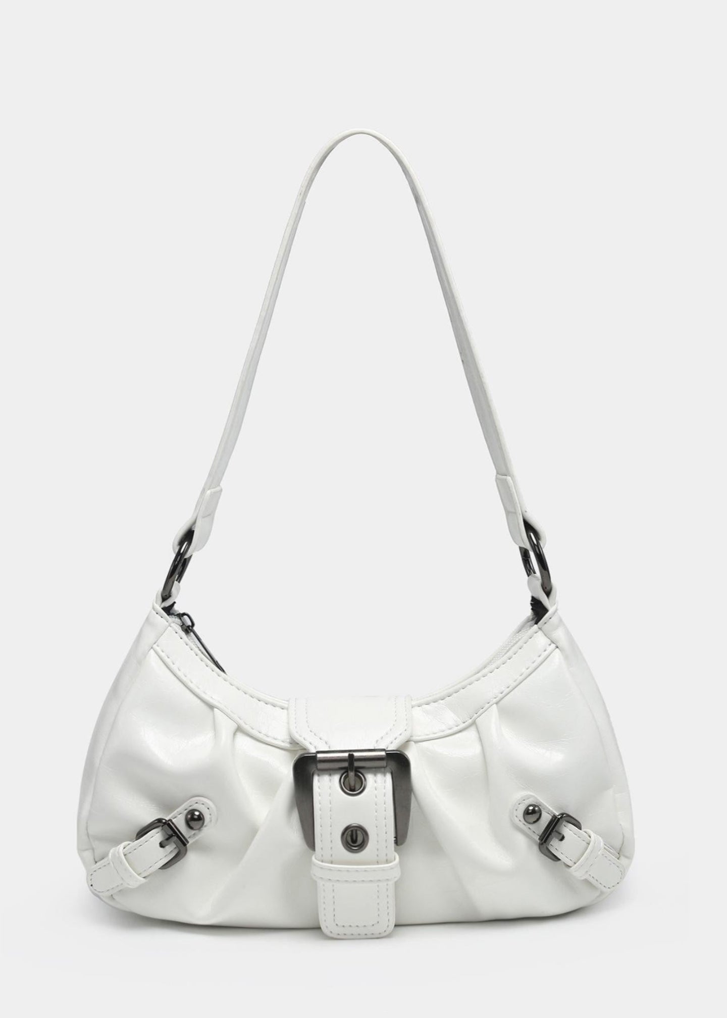 Shoulder Bag | Front Buckle with Structured Shape