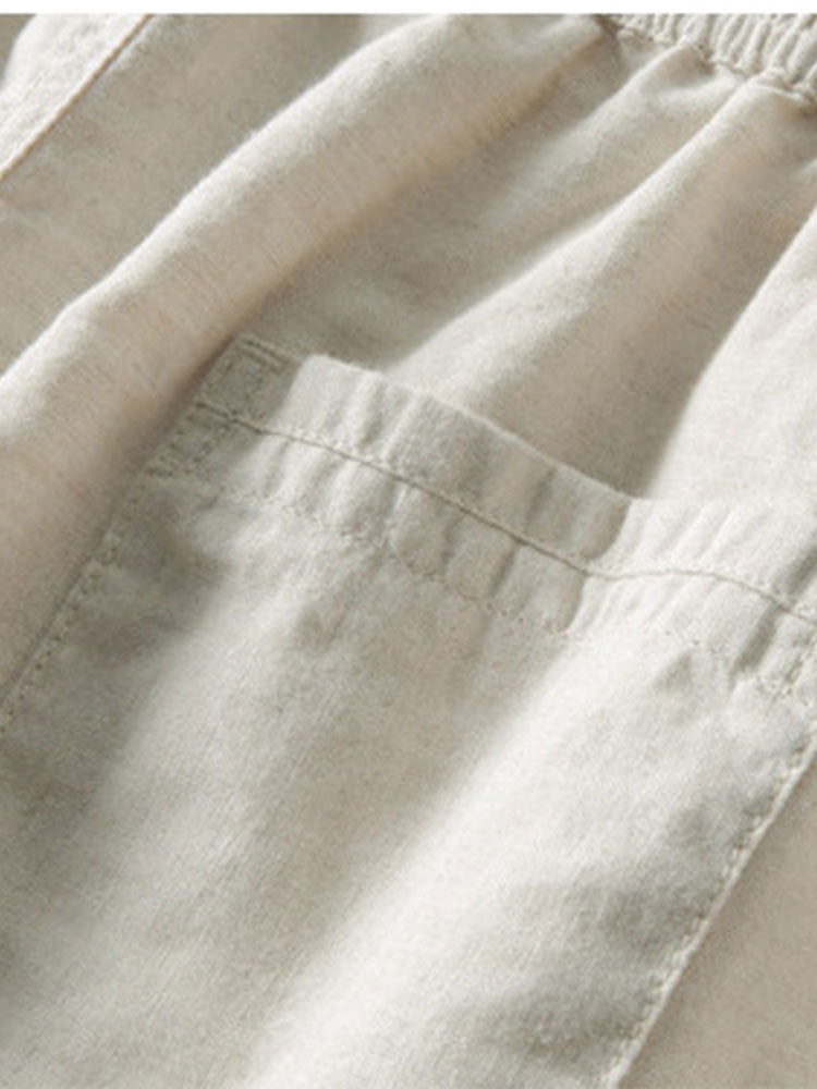 Men’s Linen Band Collar & Trousers Co-Ord
