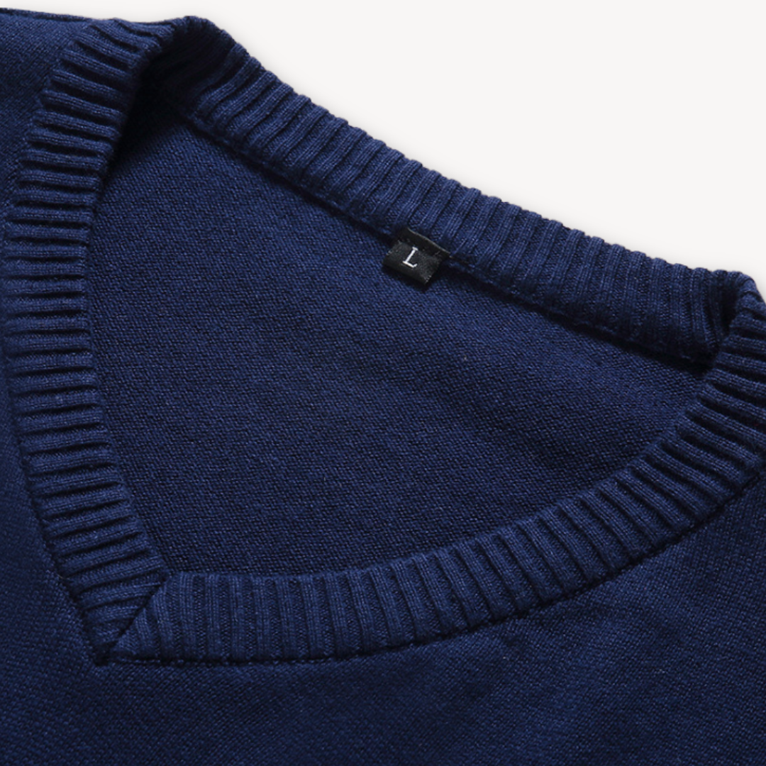 V Neck Pullover Jumper | Slim Fit Smart Casual Style