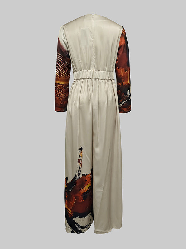 Stylish V-Neck Wide-Leg Jumpsuit