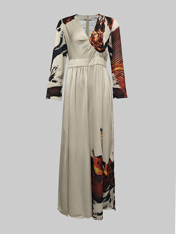 Stylish V-Neck Wide-Leg Jumpsuit