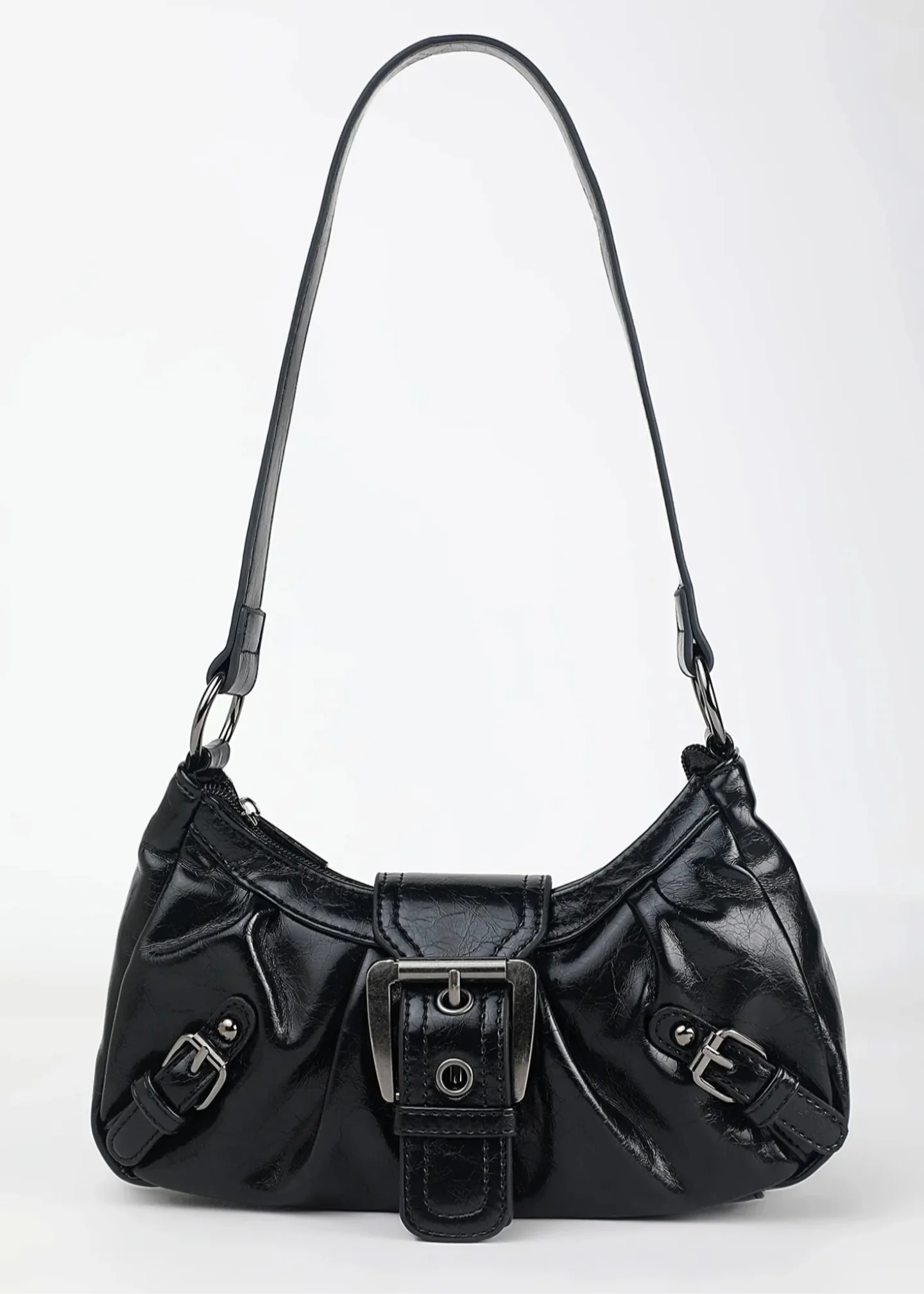 Shoulder Bag | Front Buckle with Structured Shape