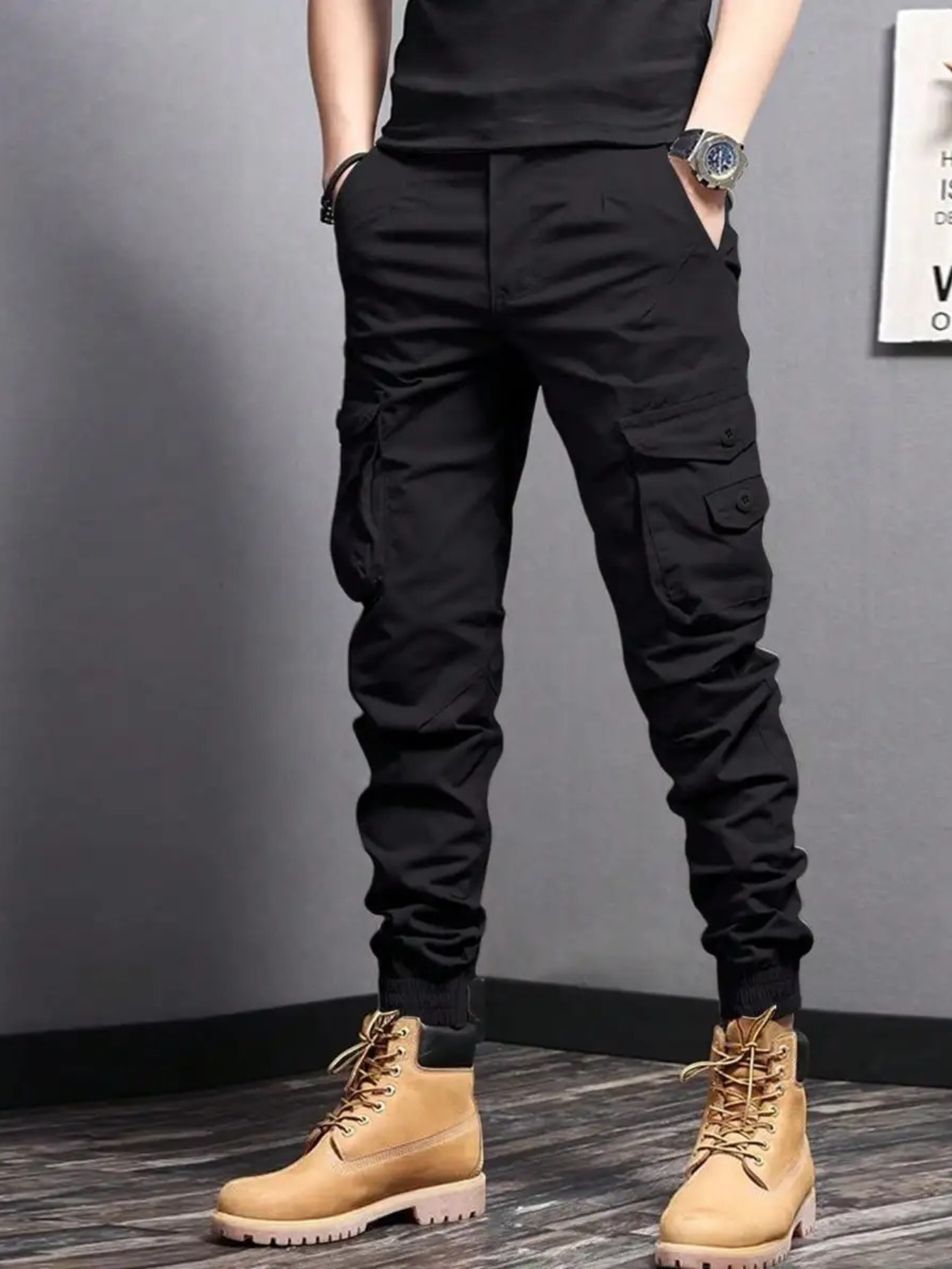 Cargo Trousers | Tapered Fit with Pocket Detail