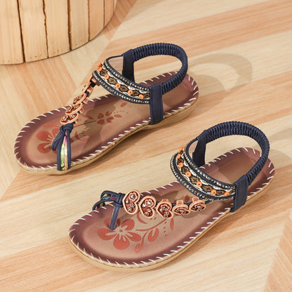 Women's Elegant Beaded Sandals | Toe Post