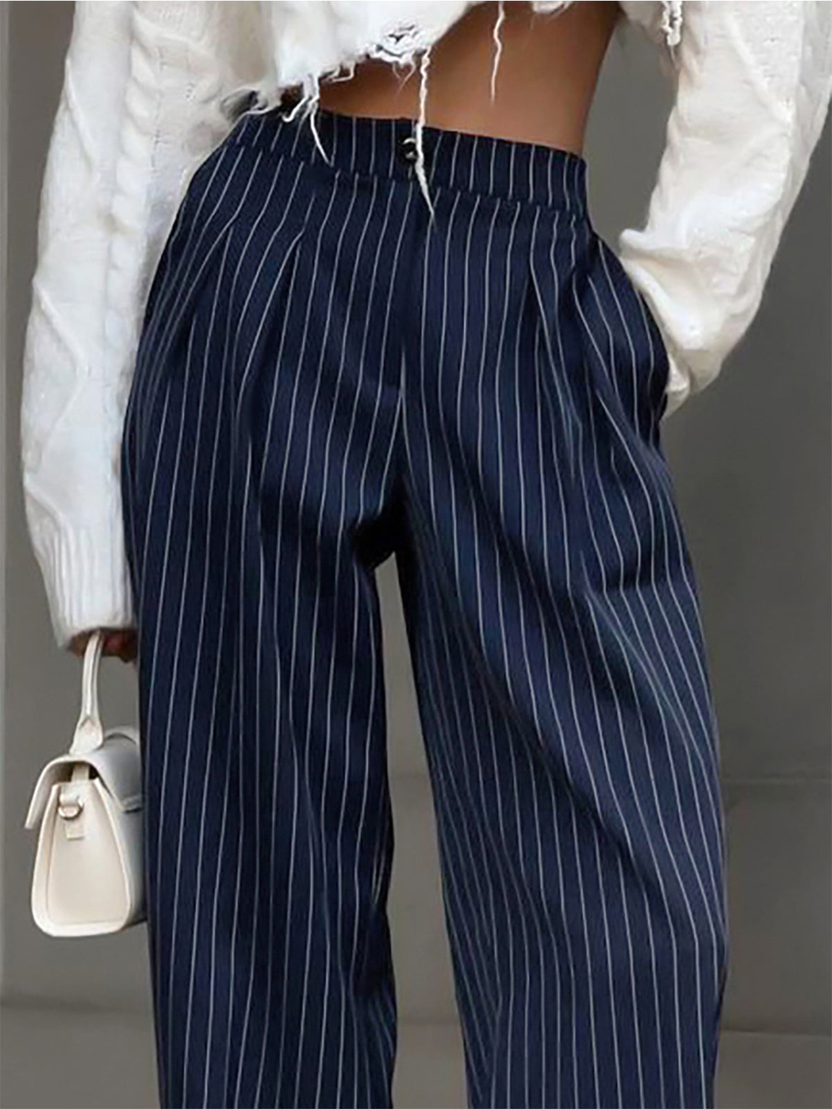 Women’s Chic Pinstripe Wide Leg Pants