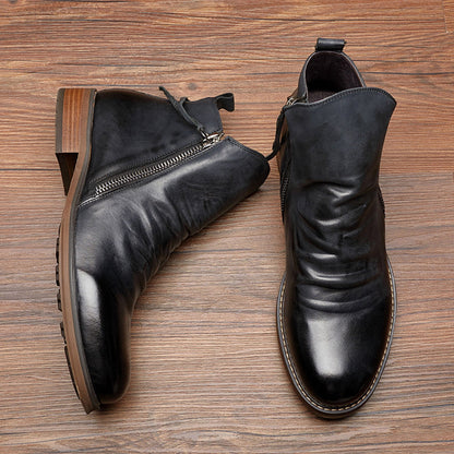 Ankle Boots | Side Zip Detail with Low Heel