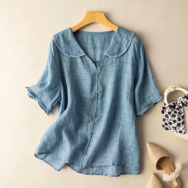 Women's Button-Up Collar Blouse