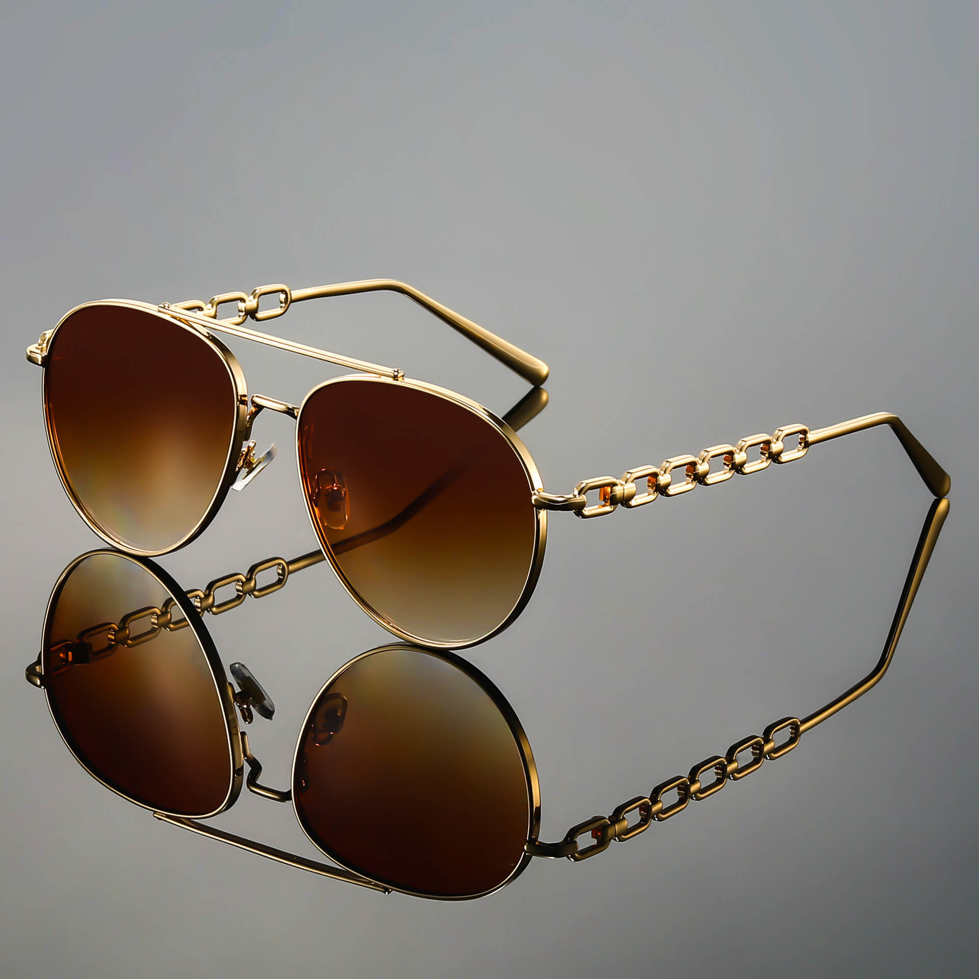 Chain Reaction Aviators Sunglasses