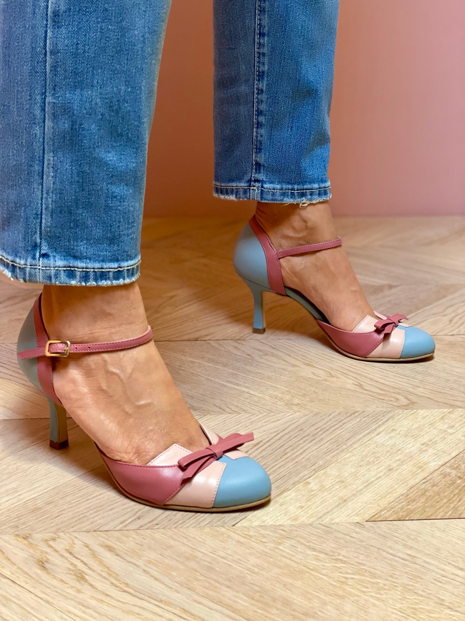 Women's Orthopedic Court Shoes with Ankle Strap